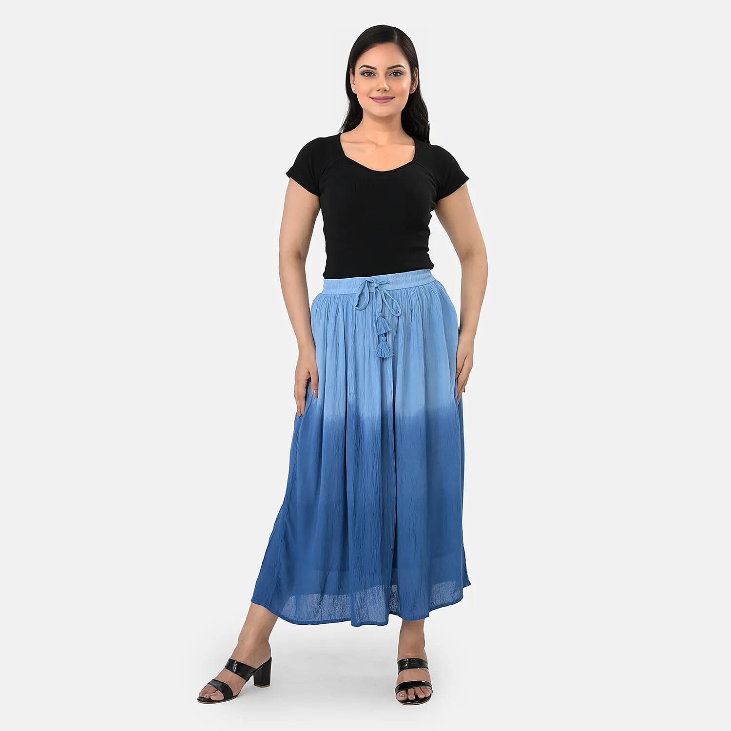 La Marey Rayon Crepe Patterned Skirt