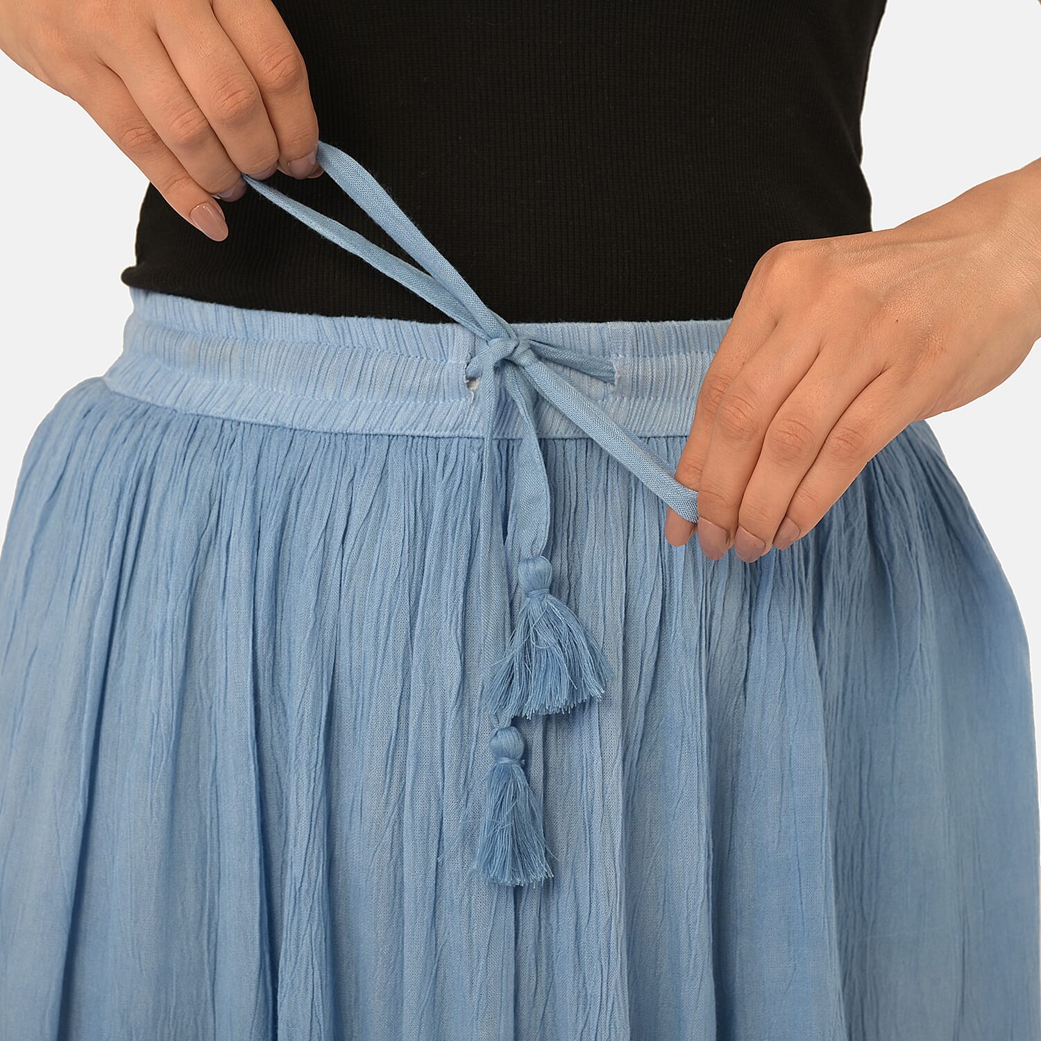 La Marey Rayon Crepe Patterned Skirt