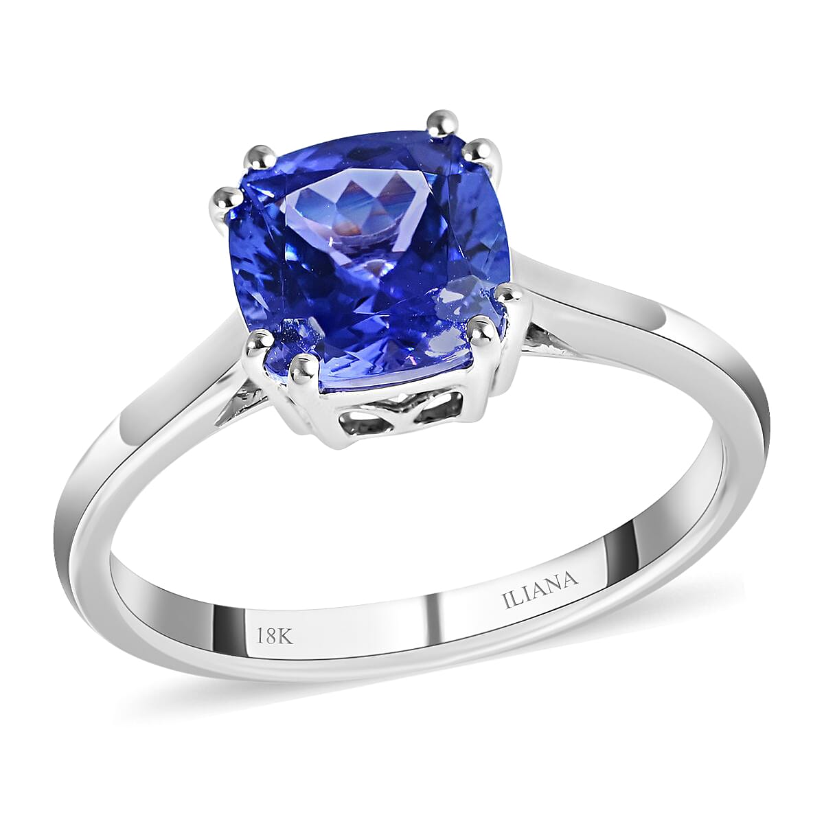 Iliana 18K W Gold AAA Tanzanite Ring, Gold Wt.3.02 Gms  1.900  Ct.