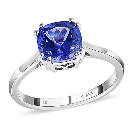 Iliana 18K W Gold AAA Tanzanite Ring, Gold Wt.3.02 Gms  1.900  Ct.