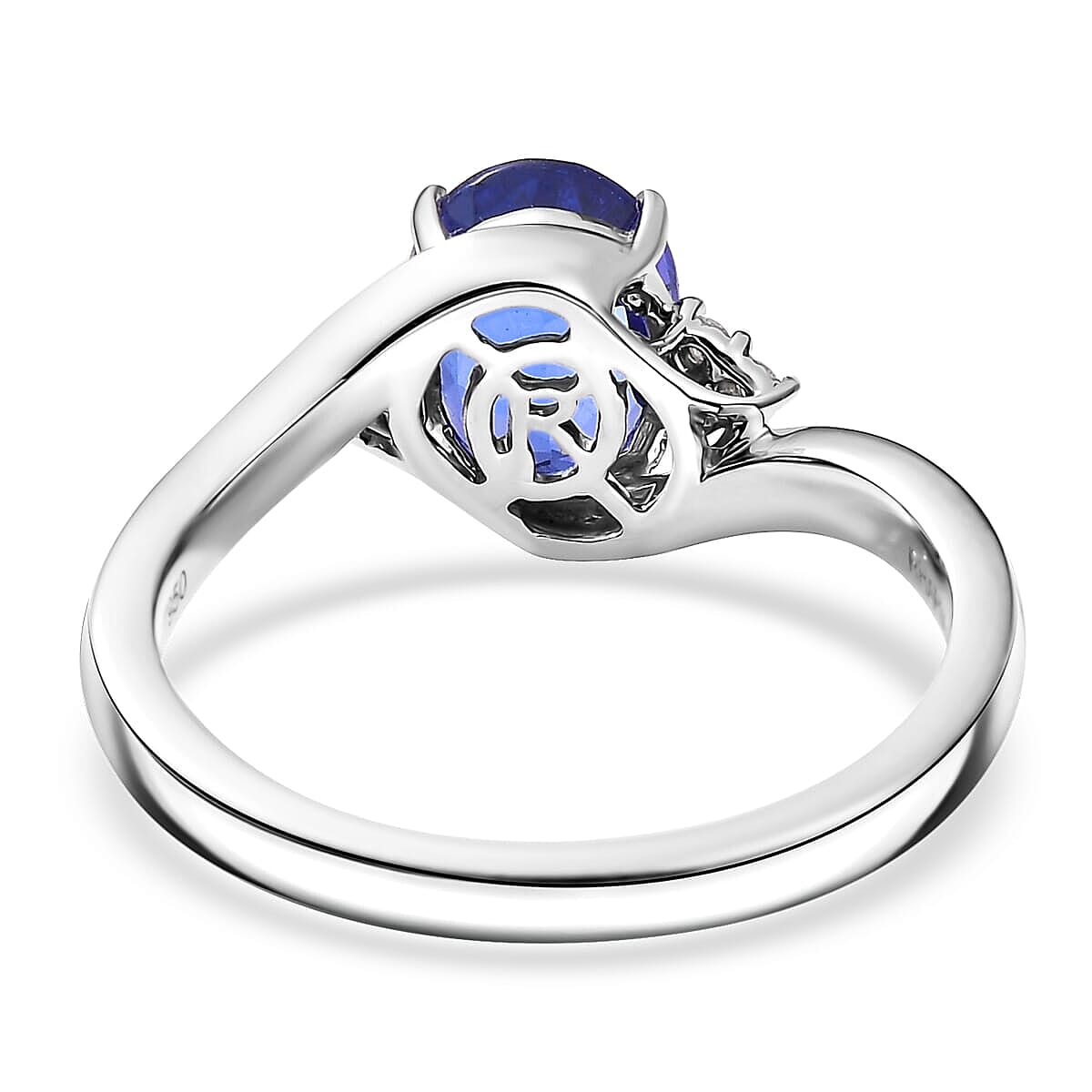 950 Platinum AAAA Tanzanite White Diamond VS-EF Solitaire Ring, Platinum Wt.6.07 Gms  2.802  Ct.