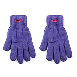 Heat Machine Ladies Acrylic Thermal Gloves (One Size) - Purple