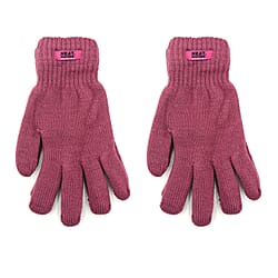 Heat Machine Ladies Acrylic Thermal Gloves (One Size) - Purple