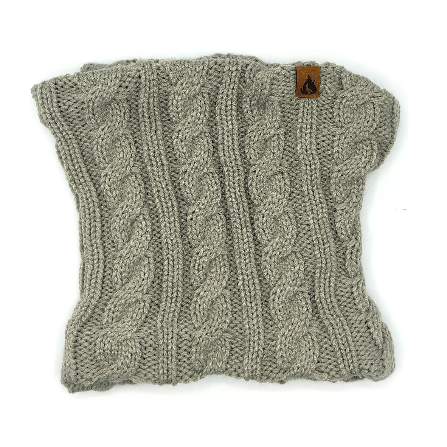 Ladies Cable Knit Fleece Lined Snood (One Size, 21 CM) - Stone