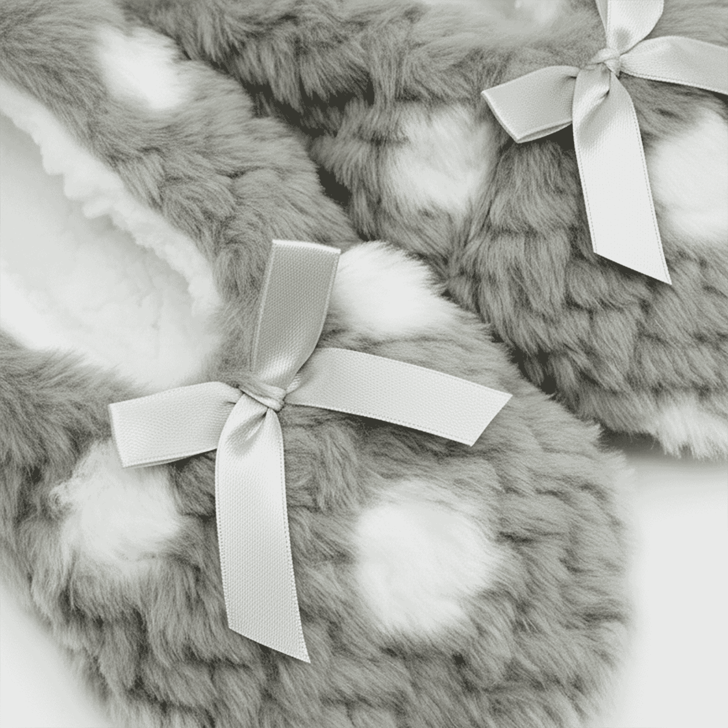 Super Soft Warm Cozy Spots Design Slipper Socks (UK 4-8) - Grey