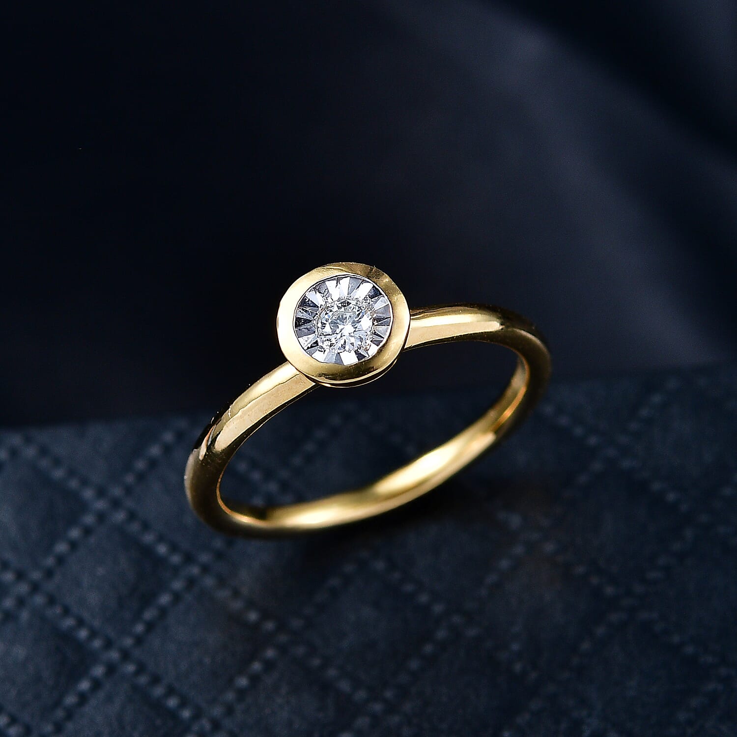 Luxuriant Lab Grown Diamond Solitaire Diamond Ring in Sterling Silver 0.074 Ct.