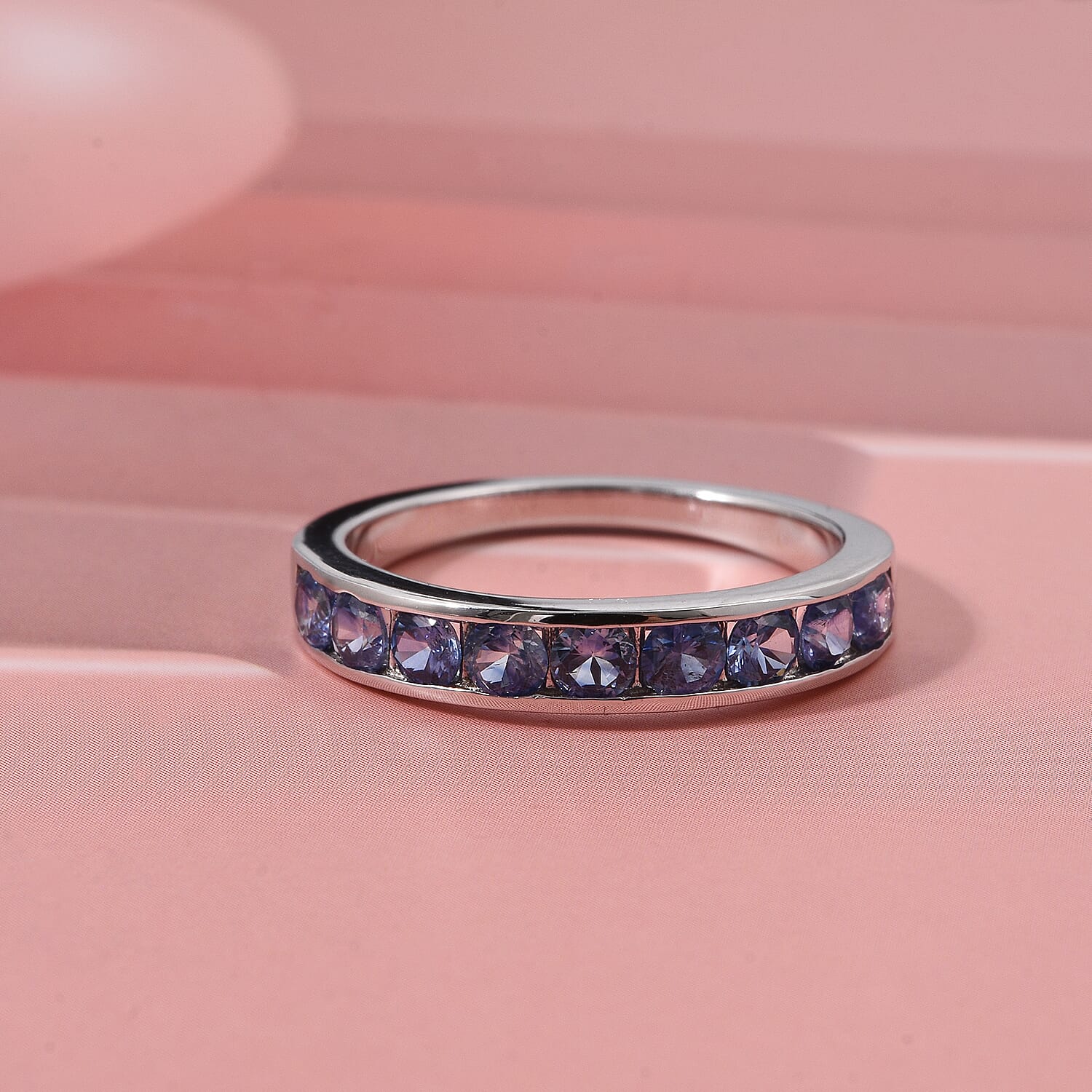 Live From Sri Lanka Deal- Rhapsody 950 Platinum AAAA Ceylon Sapphire Ring 1.40 Ct, Platinum Wt. 6.00 Gms.