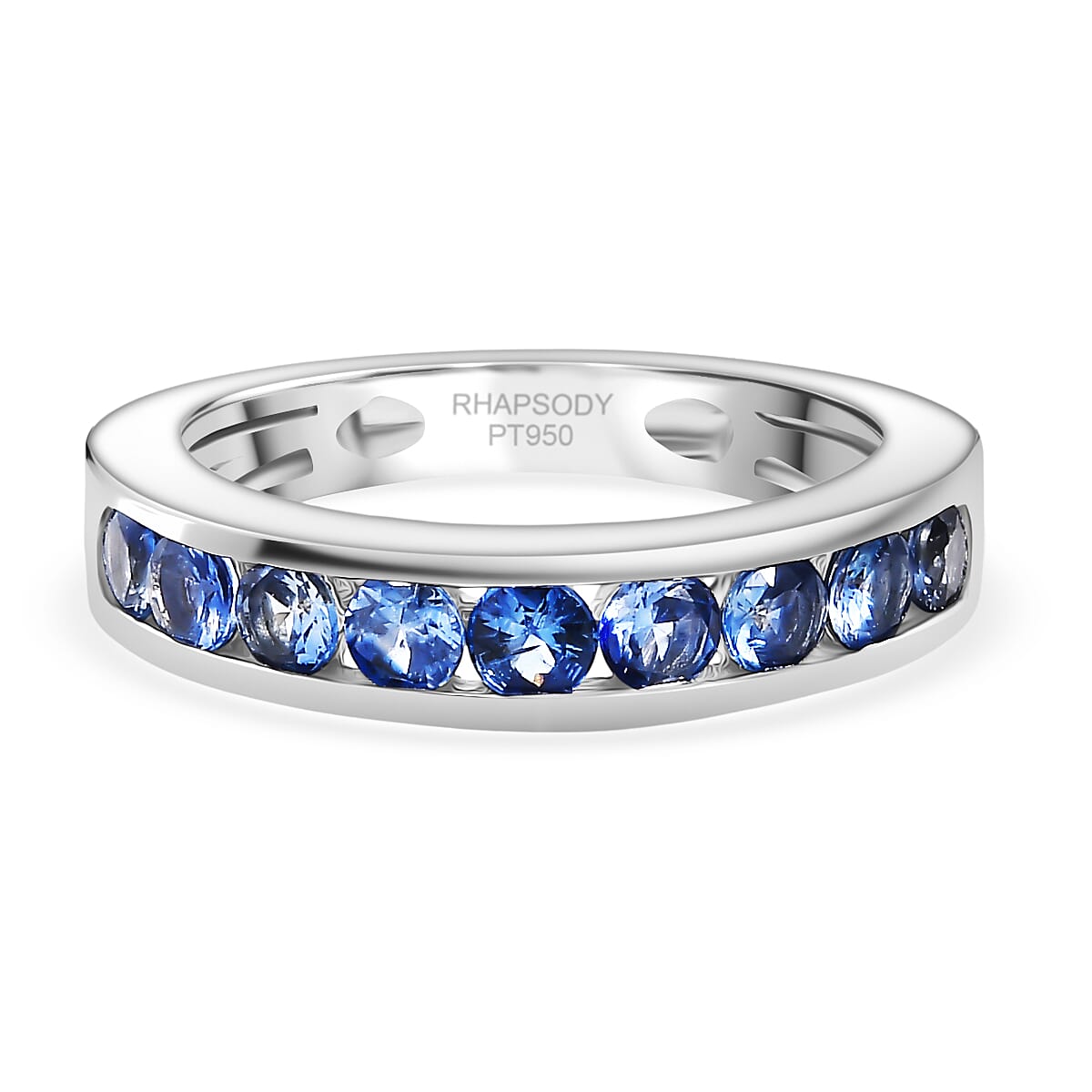 Live From Sri Lanka Deal- Rhapsody 950 Platinum AAAA Ceylon Sapphire Ring 1.40 Ct, Platinum Wt. 6.00 Gms.