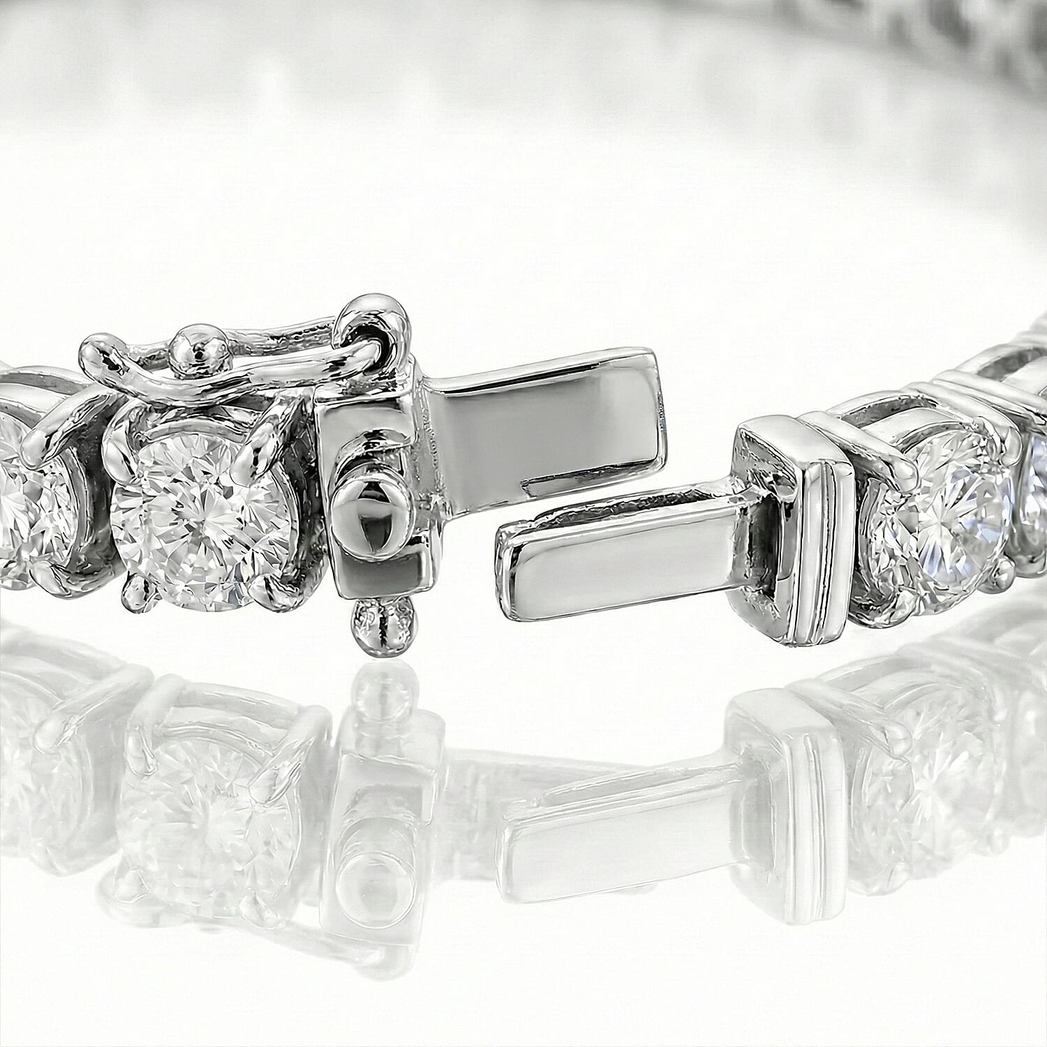 BIGGEST MOISSANITE DEAL OF 2025 - D'Joy Moissanite Bracelet  (Size 6.5) in Rhodium Overlay Sterling Silver 2.68 Ct