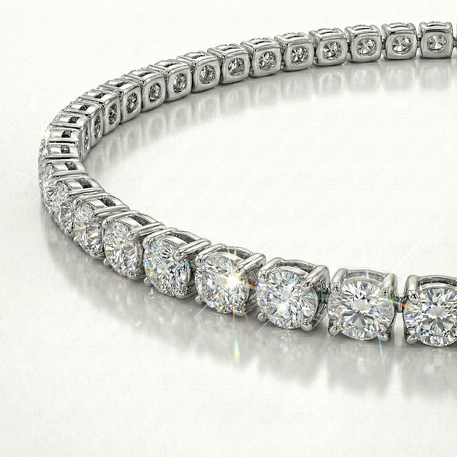 BIGGEST MOISSANITE DEAL OF 2025 - D'Joy Moissanite Bracelet  (Size 6.5) in Rhodium Overlay Sterling Silver 2.68 Ct