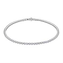 D'Joy Moissanite Bracelet (Size 6.5) in Rhodium Overlay Sterling Silver 2.68 Ct.