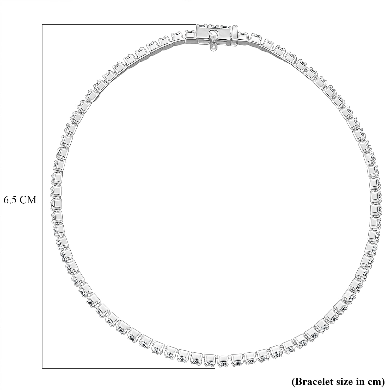D'Joy Moissanite Bracelet (Size 6.5) in Rhodium Overlay Sterling Silver 2.68 Ct.