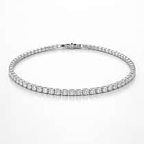 D'Joy Moissanite Line Bracelet (Size 8) in Rhodium Overlay Sterling Silver 3.28 Ct.