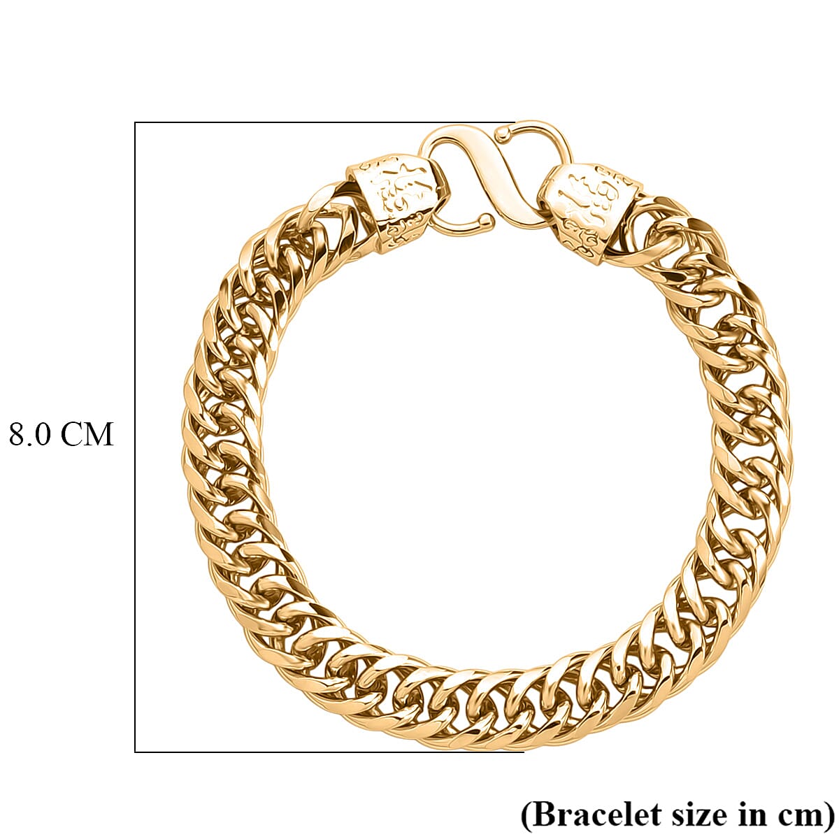 Fancy Bracelet (Size - 8.25) Pure Yellow Brass