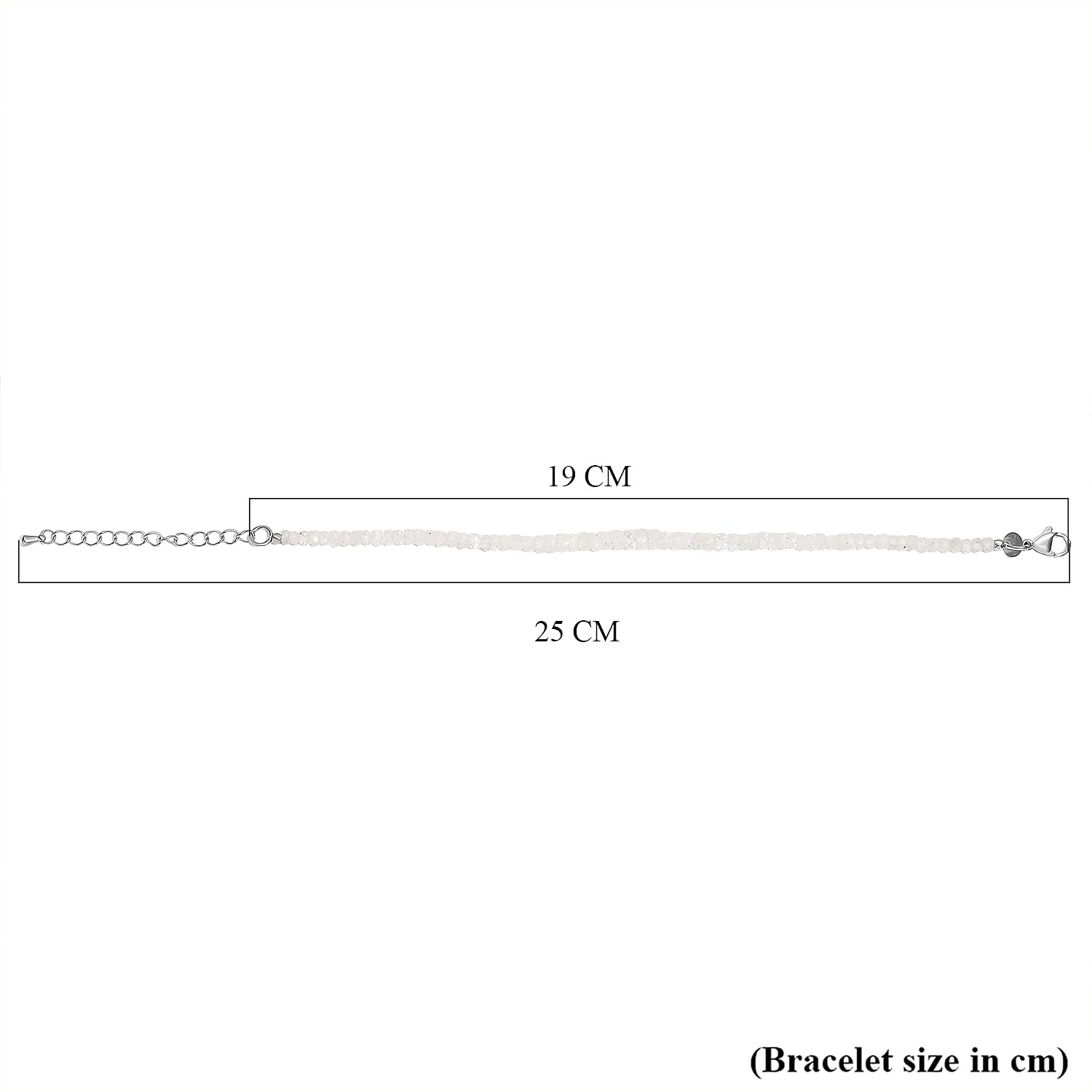 EverTrue Rainbow Moonstone Bracelet (Size - 7.5-2 EXT) 25.00 Ct.