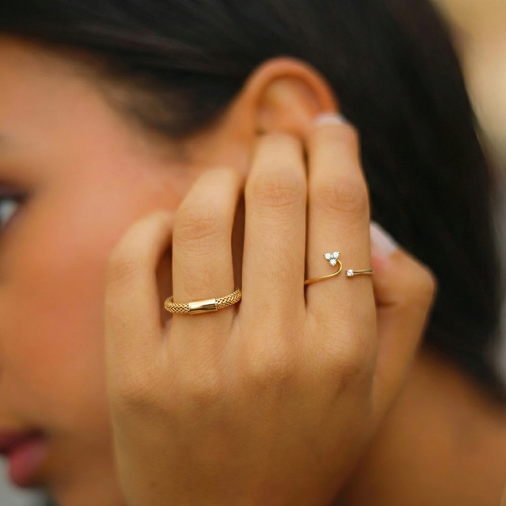 Maestro - 9K Yellow Gold Mesh Ring