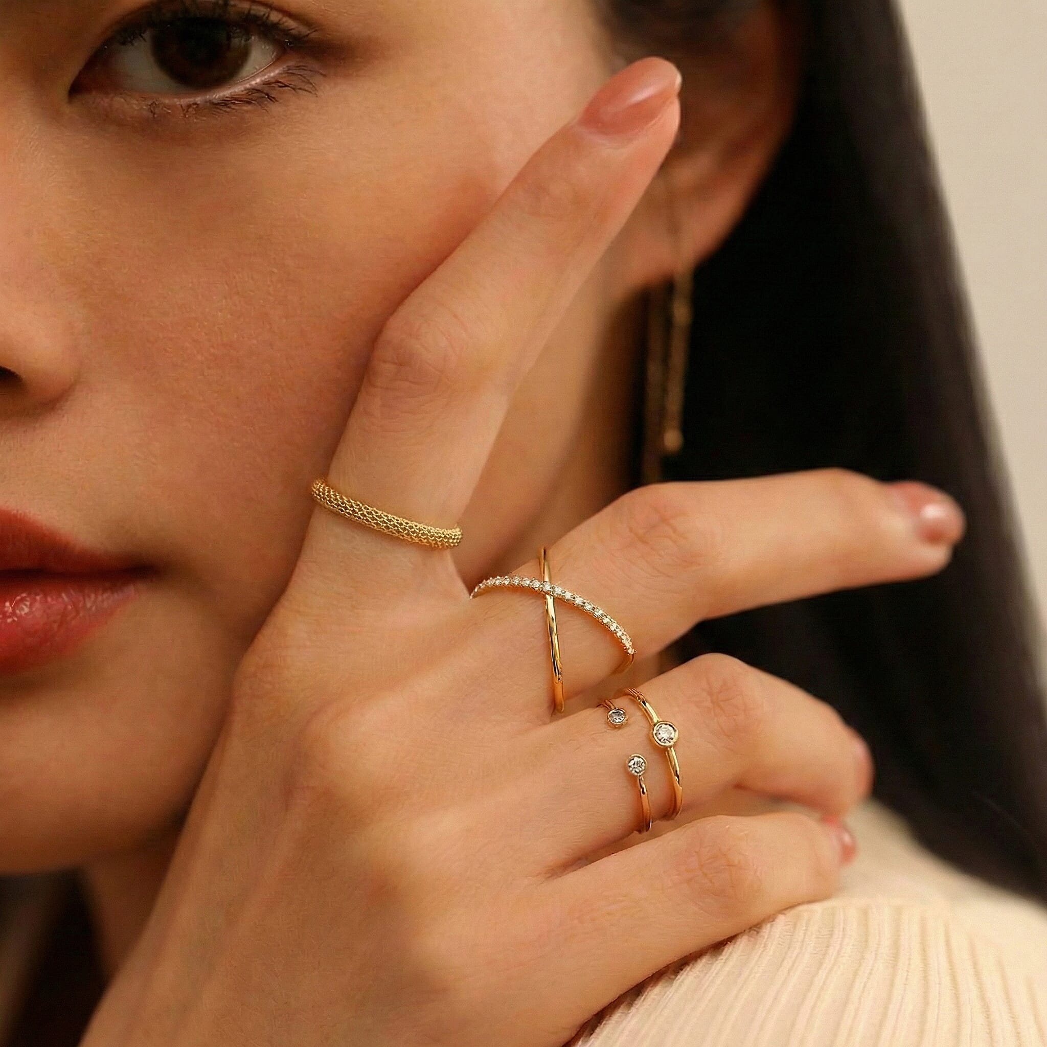 Maestro - 9K Yellow Gold Mesh Ring