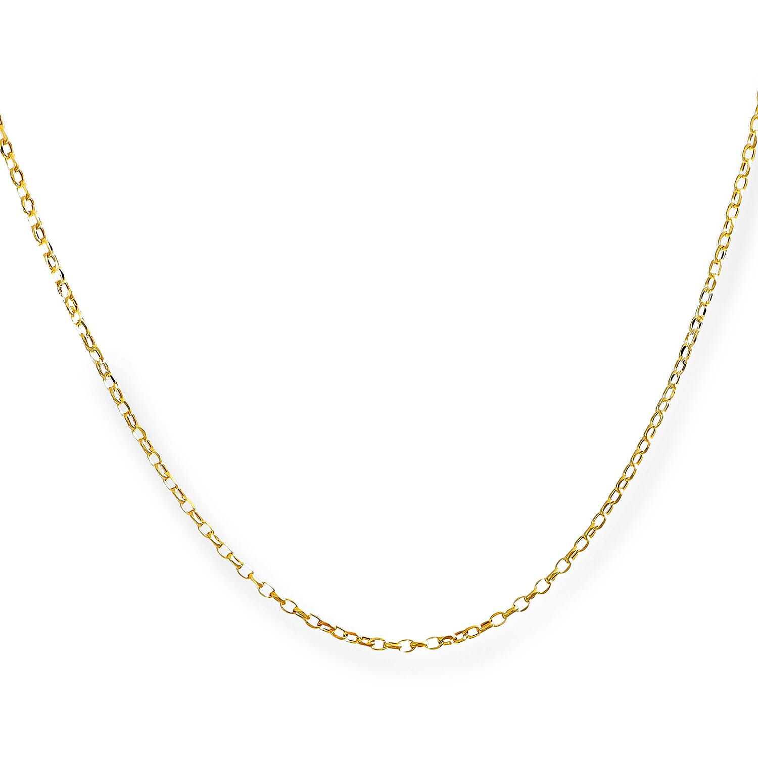 9K Yellow Gold Link Type Necklace (Size 18)