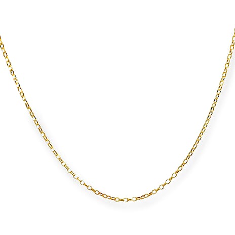9K Yellow Gold Link Type Necklace (Size 18)