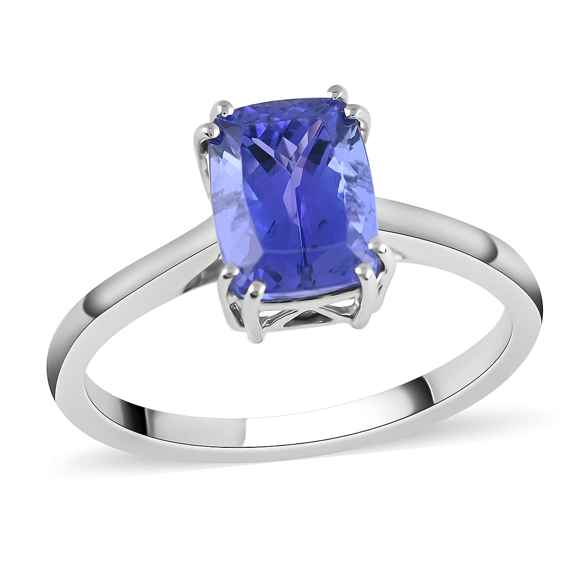 Certified & Appraised RHAPSODY 950 Platinum AAAA Tanzanite and Diamond VS-EF Ring 2.50 Ct