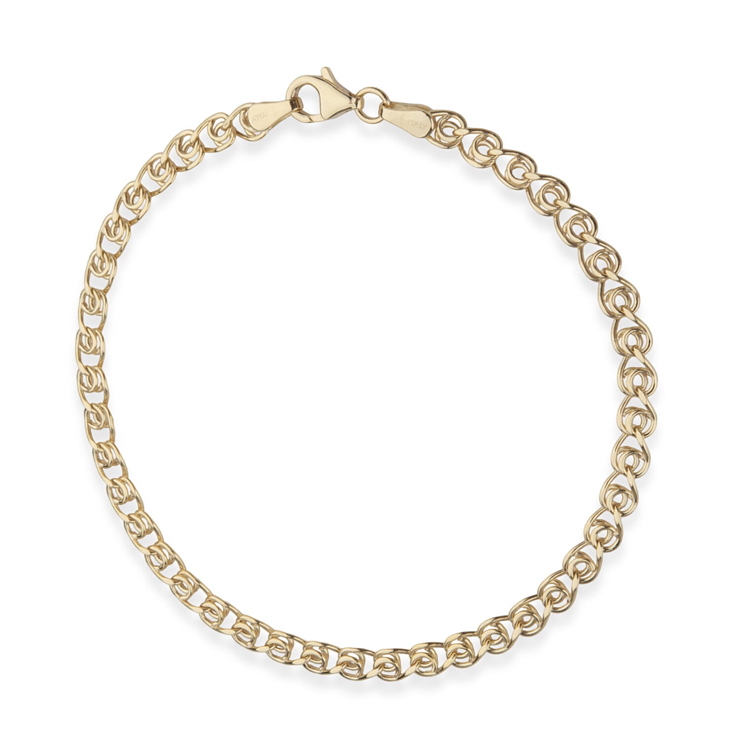 Maestro Collection - 9K Yellow Gold Infinity Link Bracelet (Size 7.5)