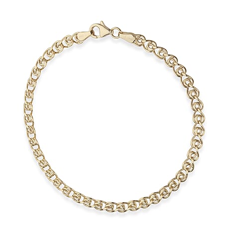 Maestro Collection - 9K Yellow Gold Infinity Link Bracelet (Size 7.5)
