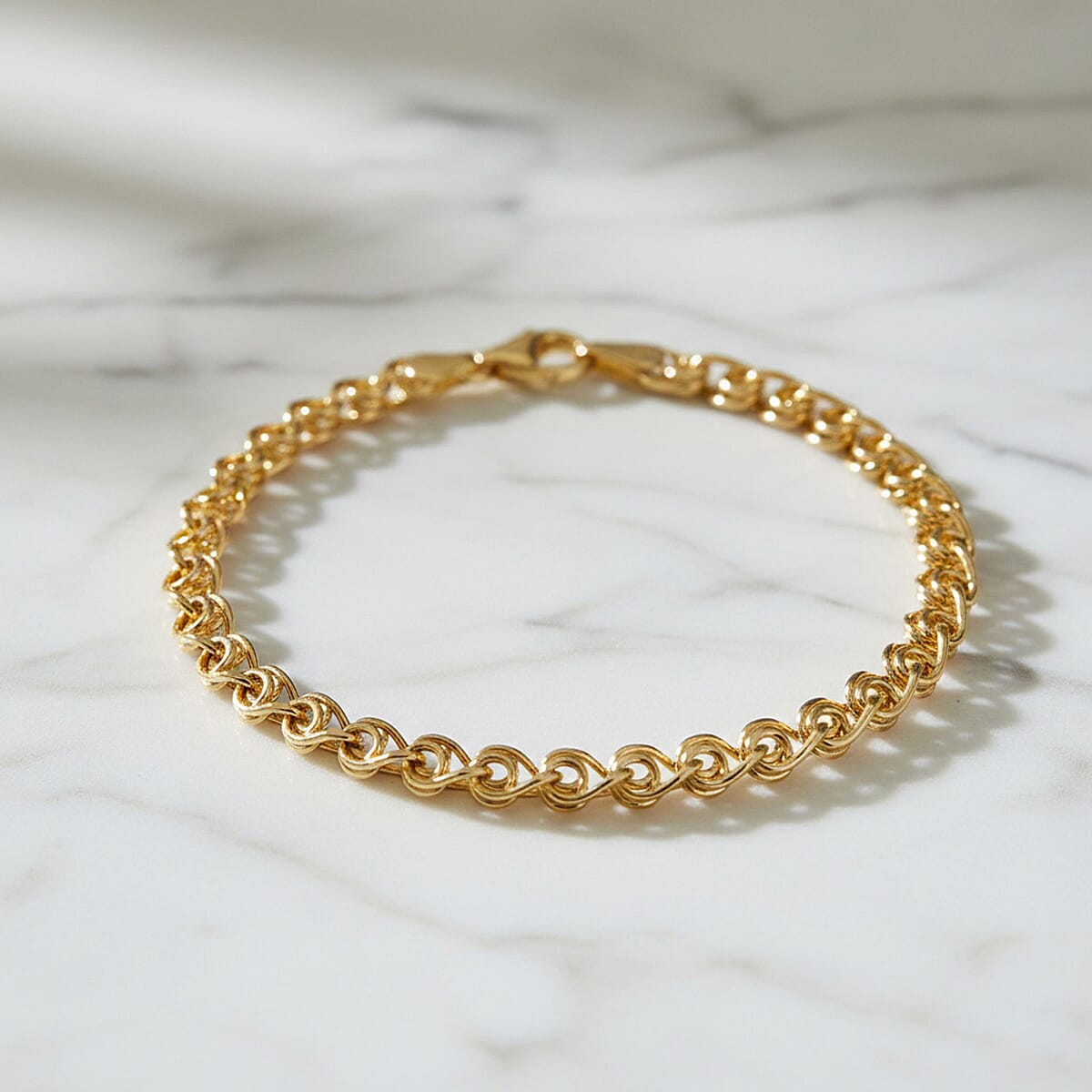 Maestro Collection - 9K Yellow Gold Infinity Link Bracelet (Size 7.5)