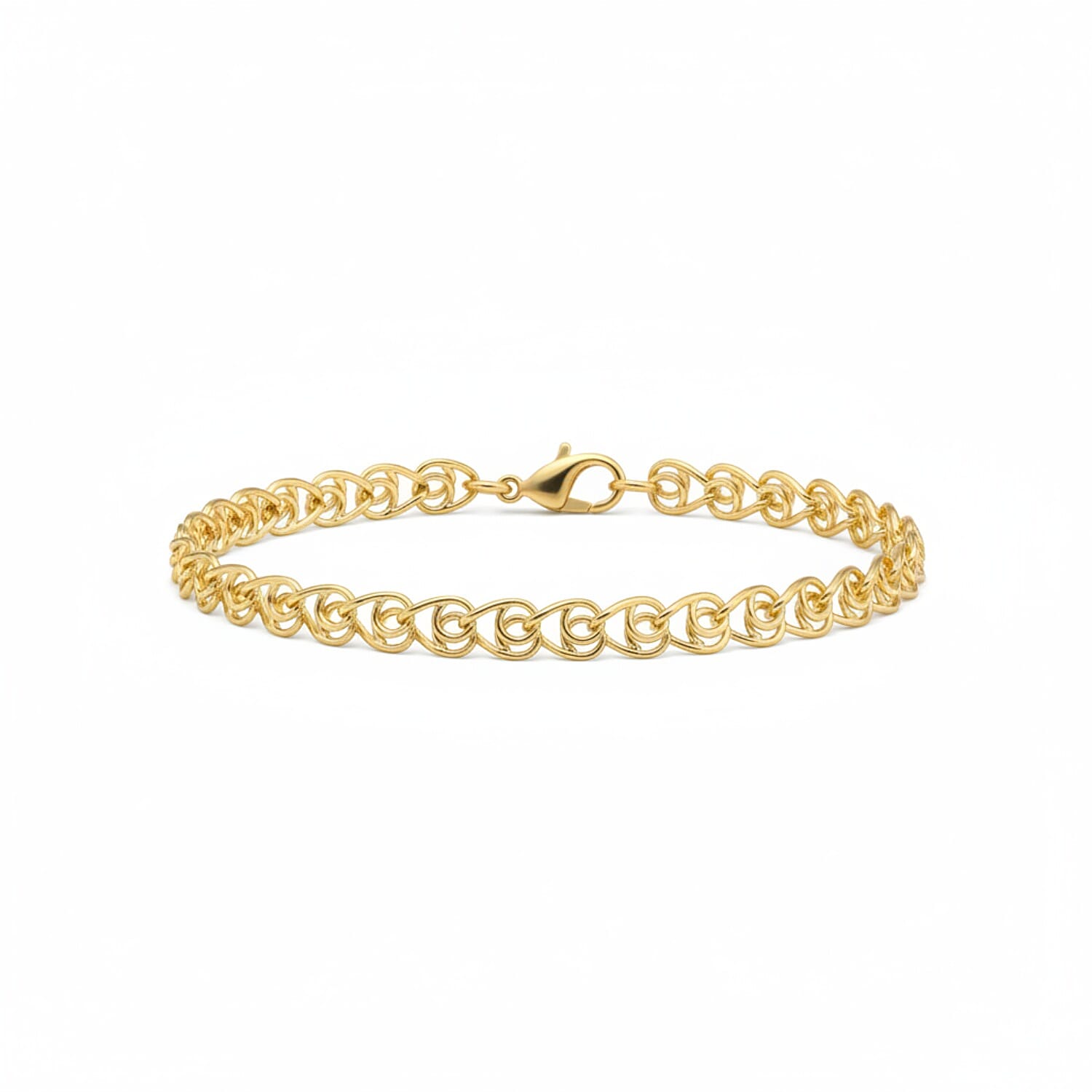 Maestro Collection - 9K Yellow Gold Infinity Link Bracelet (Size 7.5)