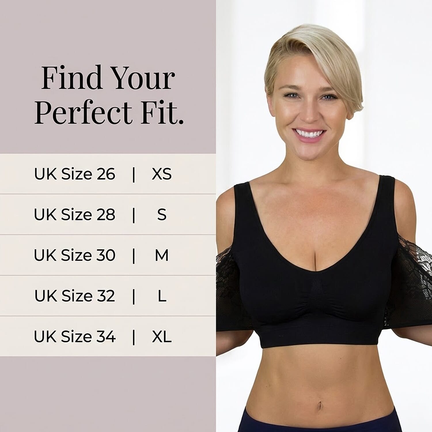 THE VALUE CLOSEOUT BUY - Set of 3 Comfortisse Support Push Up Bra (Size XL) - Black, Nude & White