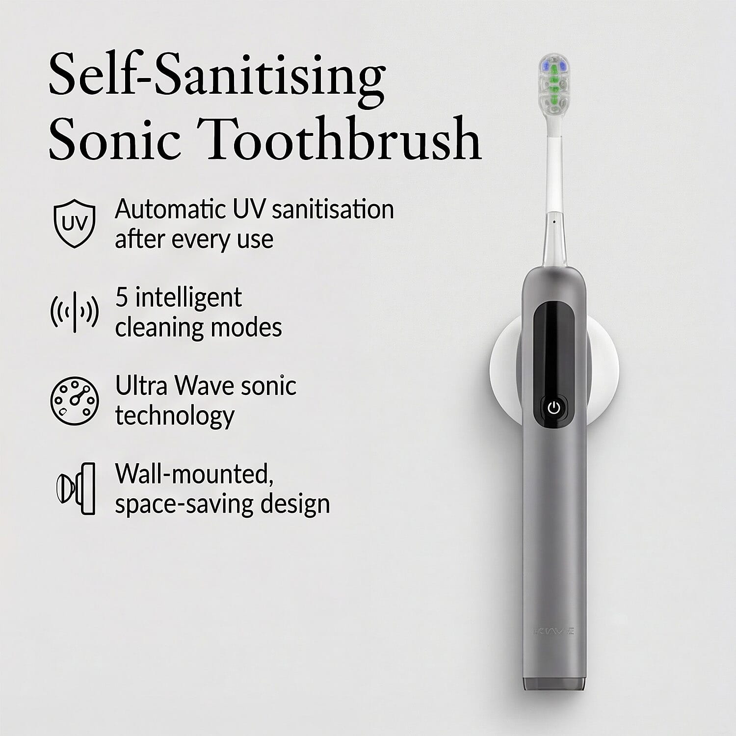 THE MOST AWAITED DEAL - Lab Life Sonic Toothbrush with UV Sanitisation Including 2 Brush Heads - Silver (Lifetime Warranty)