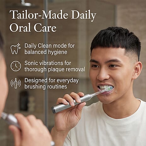THE MOST AWAITED DEAL - Lab Life Sonic Toothbrush with UV Sanitisation Including 2 Brush Heads - Silver (Lifetime Warranty)