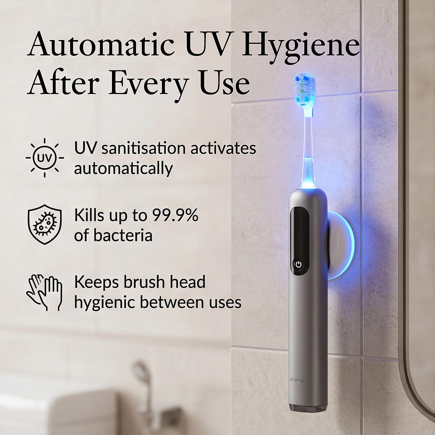 THE MOST AWAITED DEAL - Lab Life Sonic Toothbrush with UV Sanitisation Including 2 Brush Heads - Silver (Lifetime Warranty)