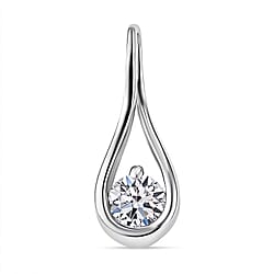 LUXURIANT Lab Grown Diamond Infinity Solitaire Pendant in Yellow Gold Plated Sterling Silver
