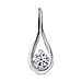 Luxuriant Lab Grown Diamond Solitaire Pendant Sterling Silver  0.190  Ct.