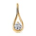 Luxuriant Lab Grown Diamond Solitaire Pendant Sterling Silver  0.190  Ct.