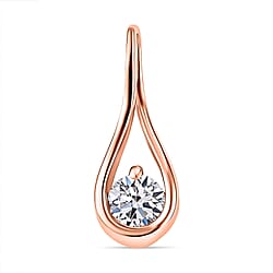 LUXURIANT Lab Grown Diamond Infinity Solitaire Pendant in Yellow Gold Plated Sterling Silver