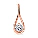 Luxuriant Lab Grown Diamond Solitaire Pendant Sterling Silver  0.190  Ct.