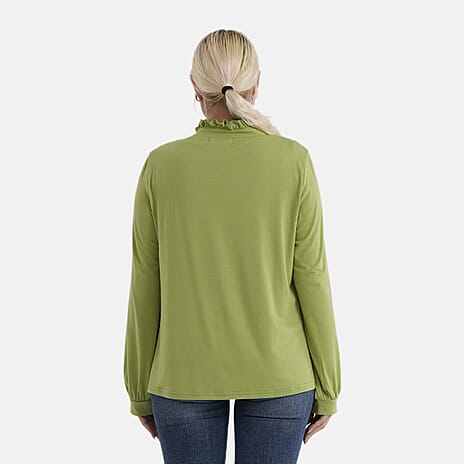 - Maisi Agaric Lace Collar Top (Size 8 to 10) - Green