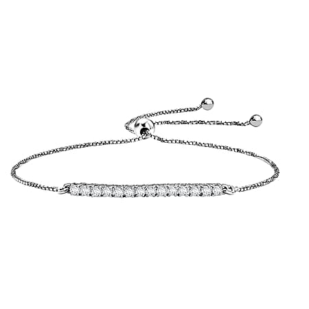 LUXURIANT 0.5 Ct. Lab Grown Diamond Line Bracelet in Rhodium Overlay Sterling Silver (SI-GH) LUXURIANT 0.5 Ct. Lab Grown Diamond Line Bracelet in Rhodium Overlay Sterling Silver (SI-GH)