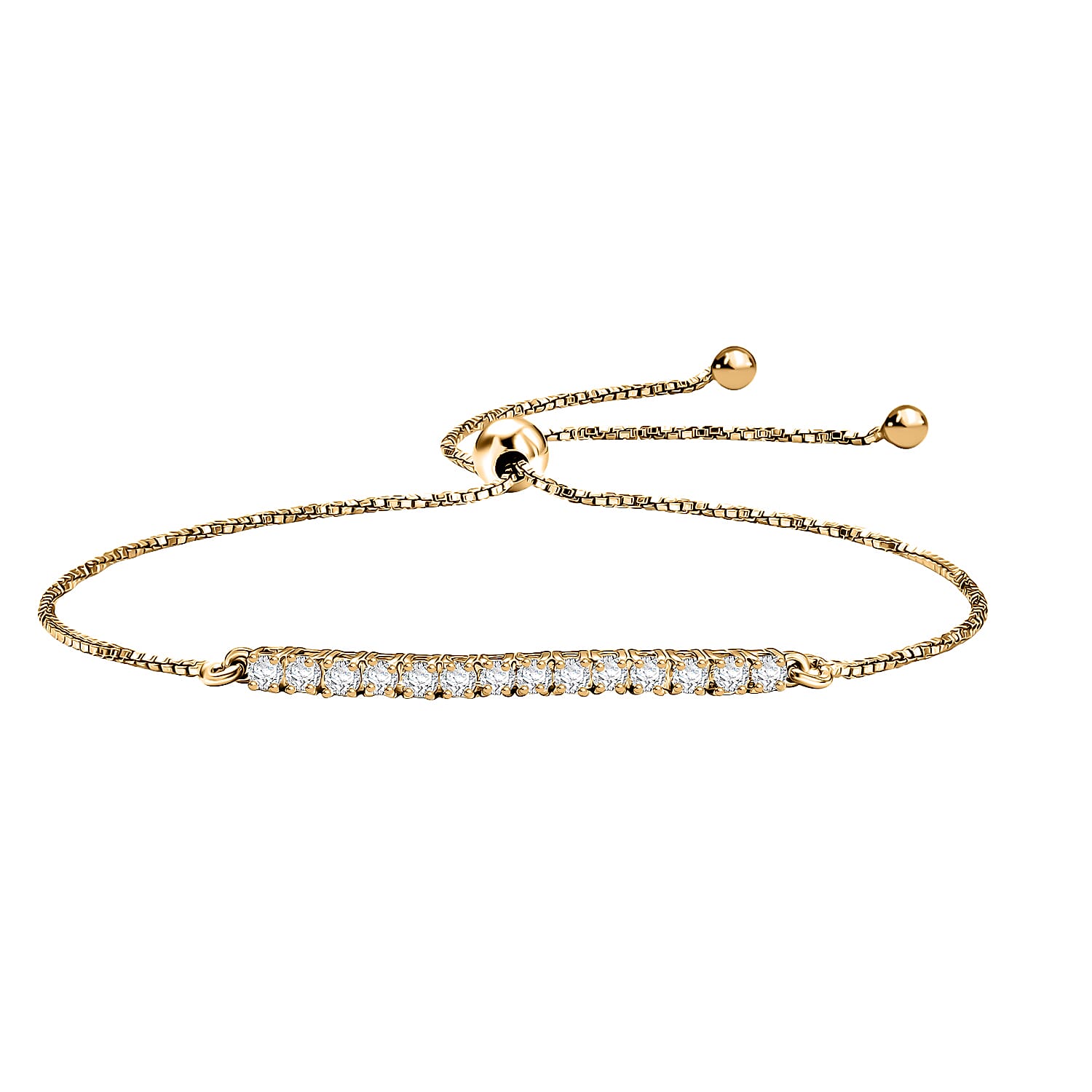 Luxuriant Lab Grown Diamond Bracelet in 18K Vermeil Yellow Gold Plated Sterling Silver 0.51 Ct.
