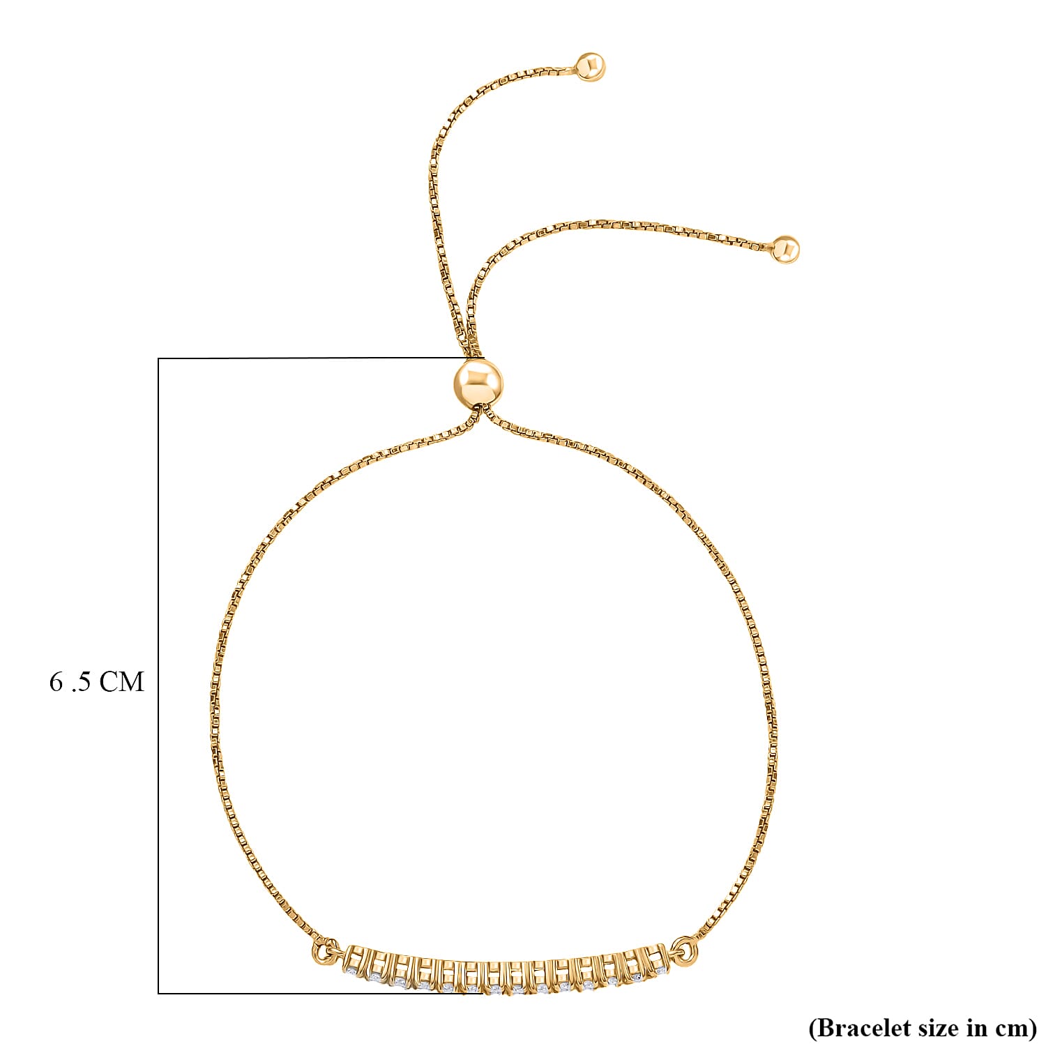 Luxuriant Lab Grown Diamond Bracelet in 18K Vermeil Yellow Gold Plated Sterling Silver 0.51 Ct.