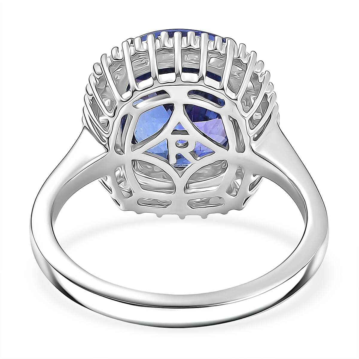 RHAPSODY 950 Platinum AAAA Tanzanite and Natural Diamond (VS-E-F) Ring 4.62 Ct, Platinum Wt. 6.03 Gms