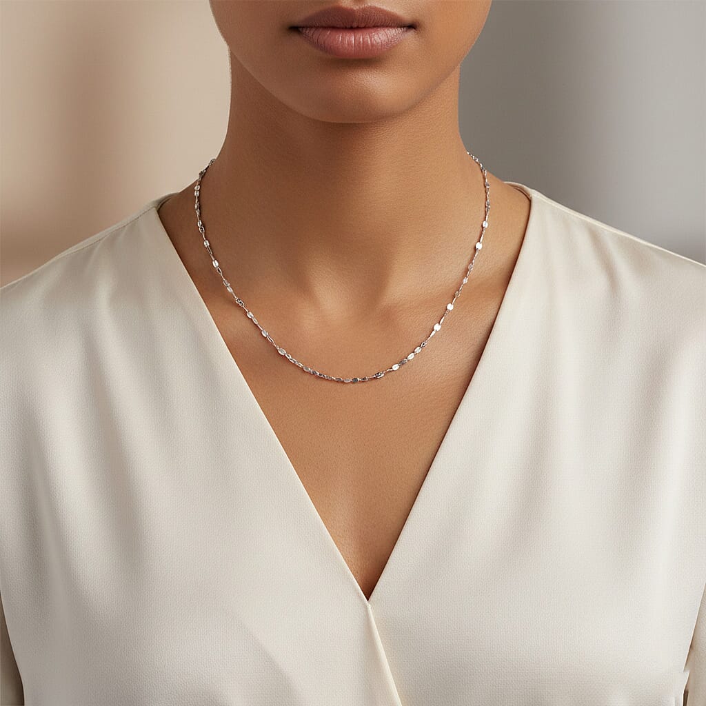 950 Platinum Forzatina Chain (Size - 18) with Spring Ring Clasp