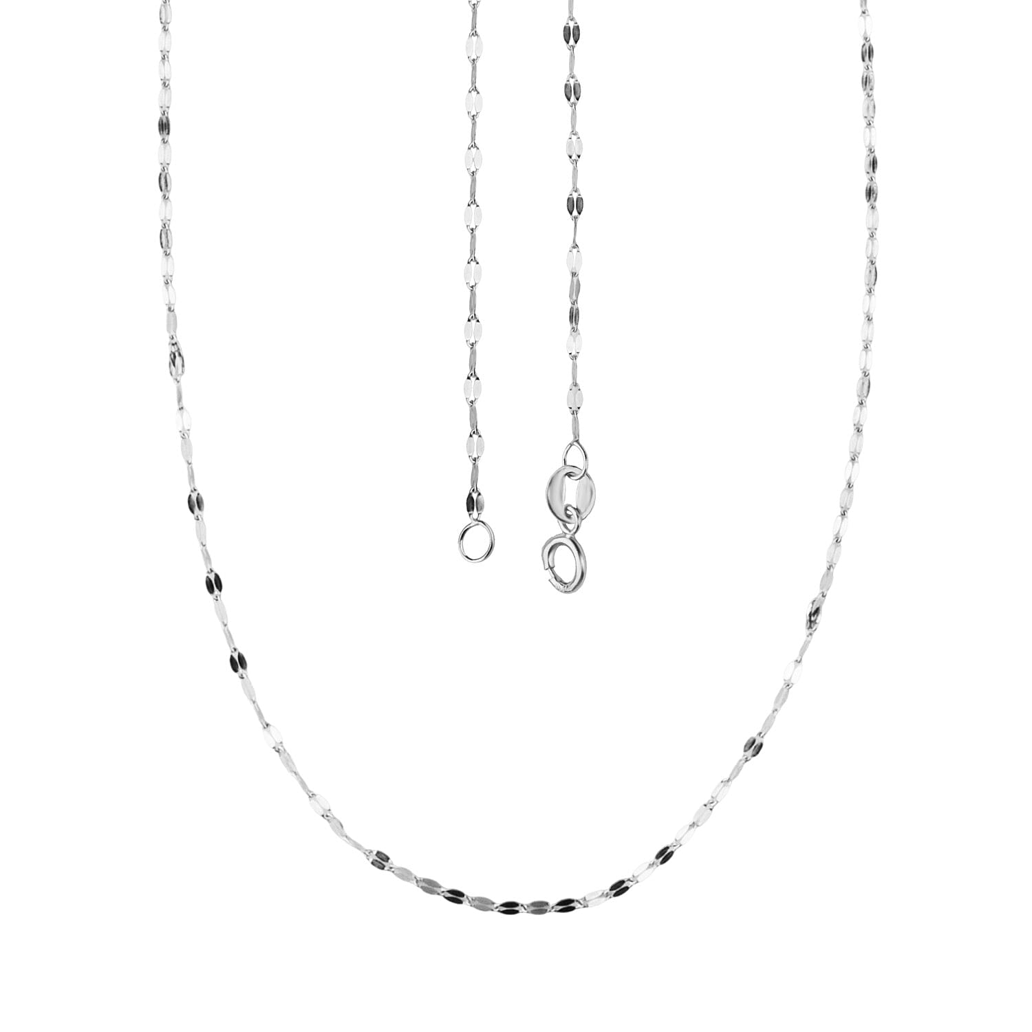 950 Platinum Forzatina Chain (Size - 18) with Spring Ring Clasp