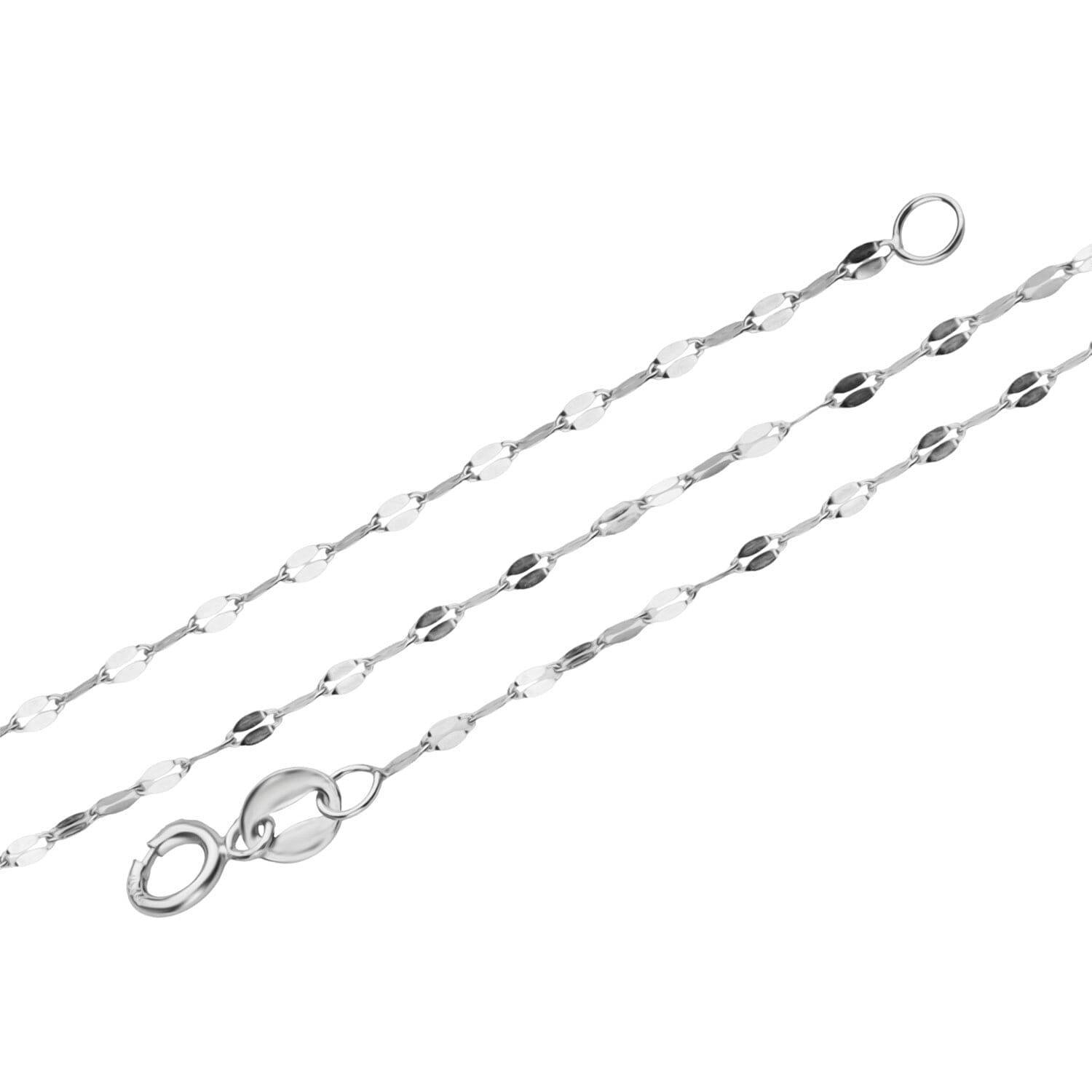 950 Platinum Forzatina Chain (Size - 18) with Spring Ring Clasp