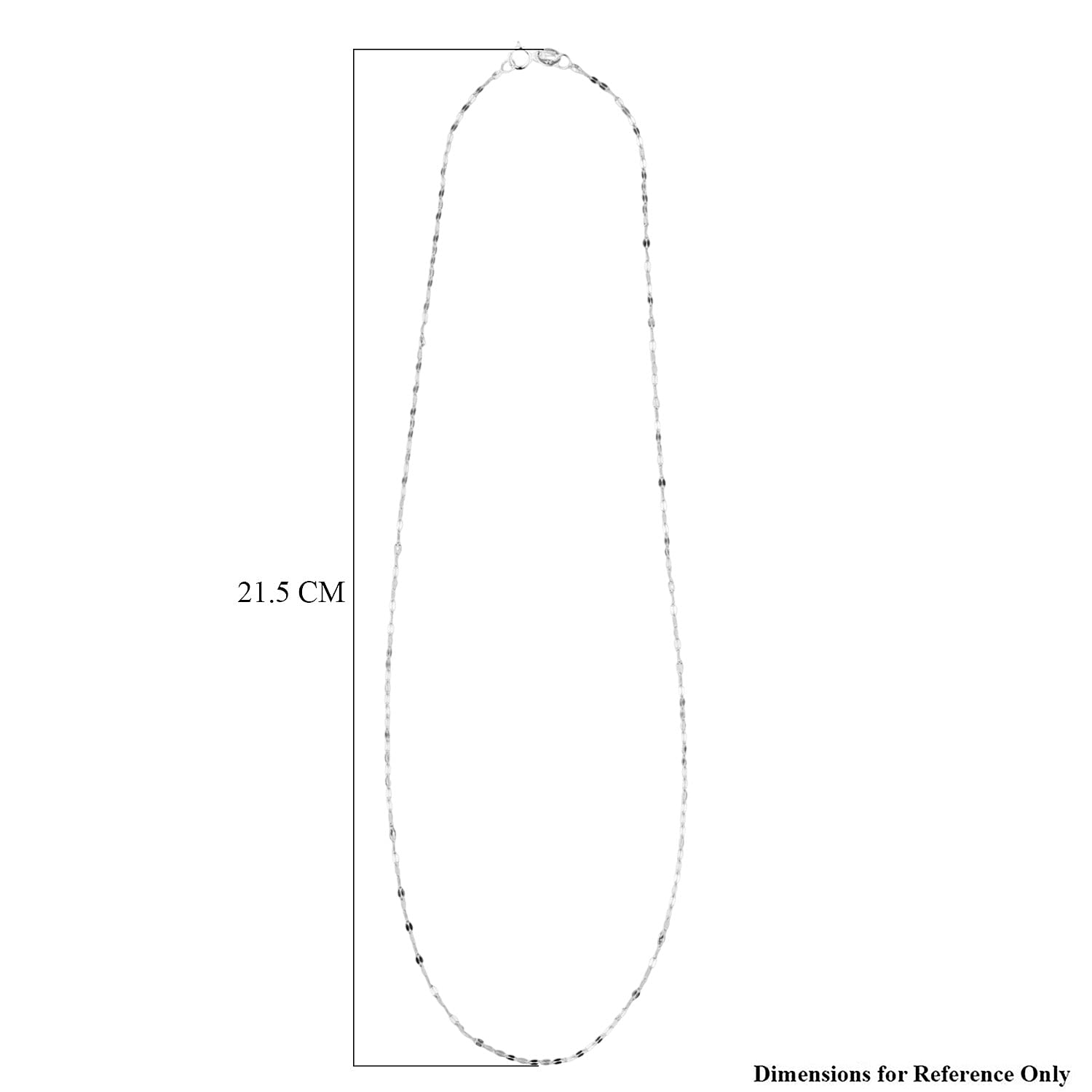 950 Platinum Forzatina Chain (Size - 18) with Spring Ring Clasp