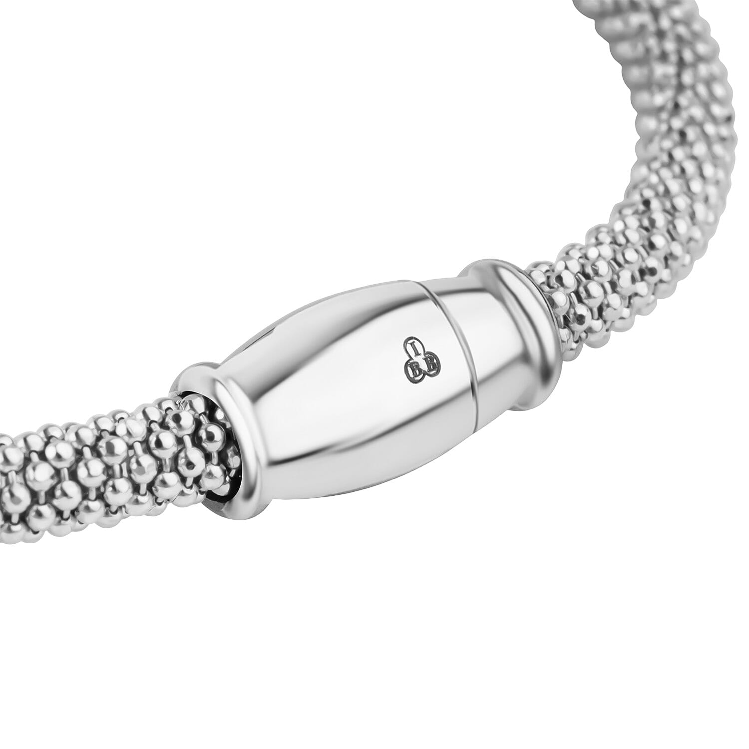 Rhodium Overlay Sterling Silver Mini Spark Bracelet (Size 7.5), Silver Wt. 7.80 Gms.