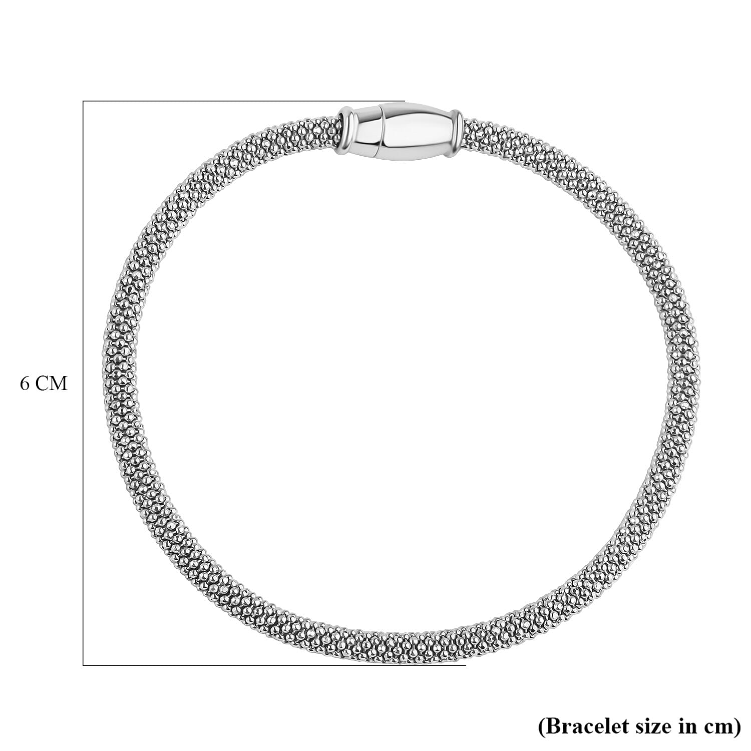 Rhodium Overlay Sterling Silver Mini Spark Bracelet (Size 7.5), Silver Wt. 7.80 Gms.