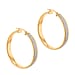 Sterling Silver Glitter Small Hoop Earring with Clasp in Rose Gold Plated, Silver Wt. 4.20 Gms.