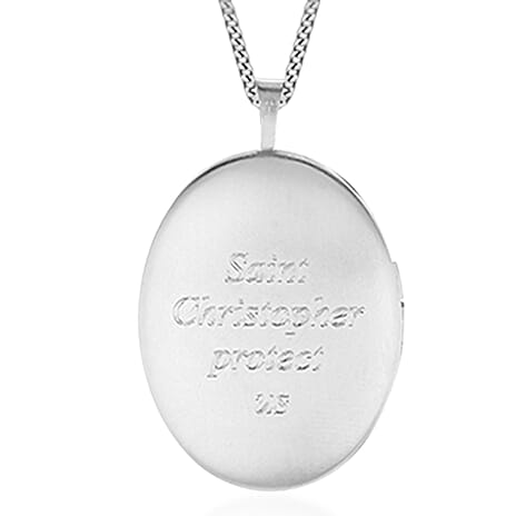 Sterling Silver Oval St. Christopher Pendant, Silver Wt. 4.15 Gms.